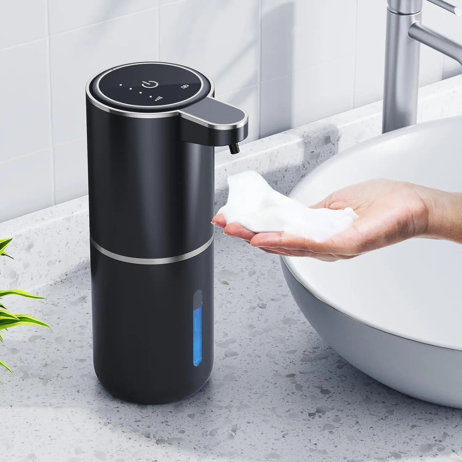 New Soap Dispenser Touchless Sensor Smart Washing Hand Foam and Liquid Mode for Bathroom Kitchen,Foam soap dispenser