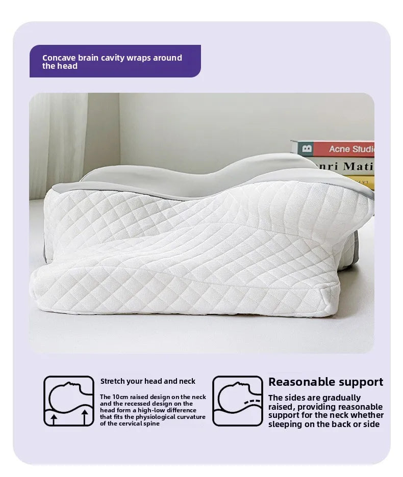 Butterfly Shape Memory Foam Pillow Ergonomic Design for Neck Pain Relief Back Side Sleepers Cervical Pillow Sleep Relaxation