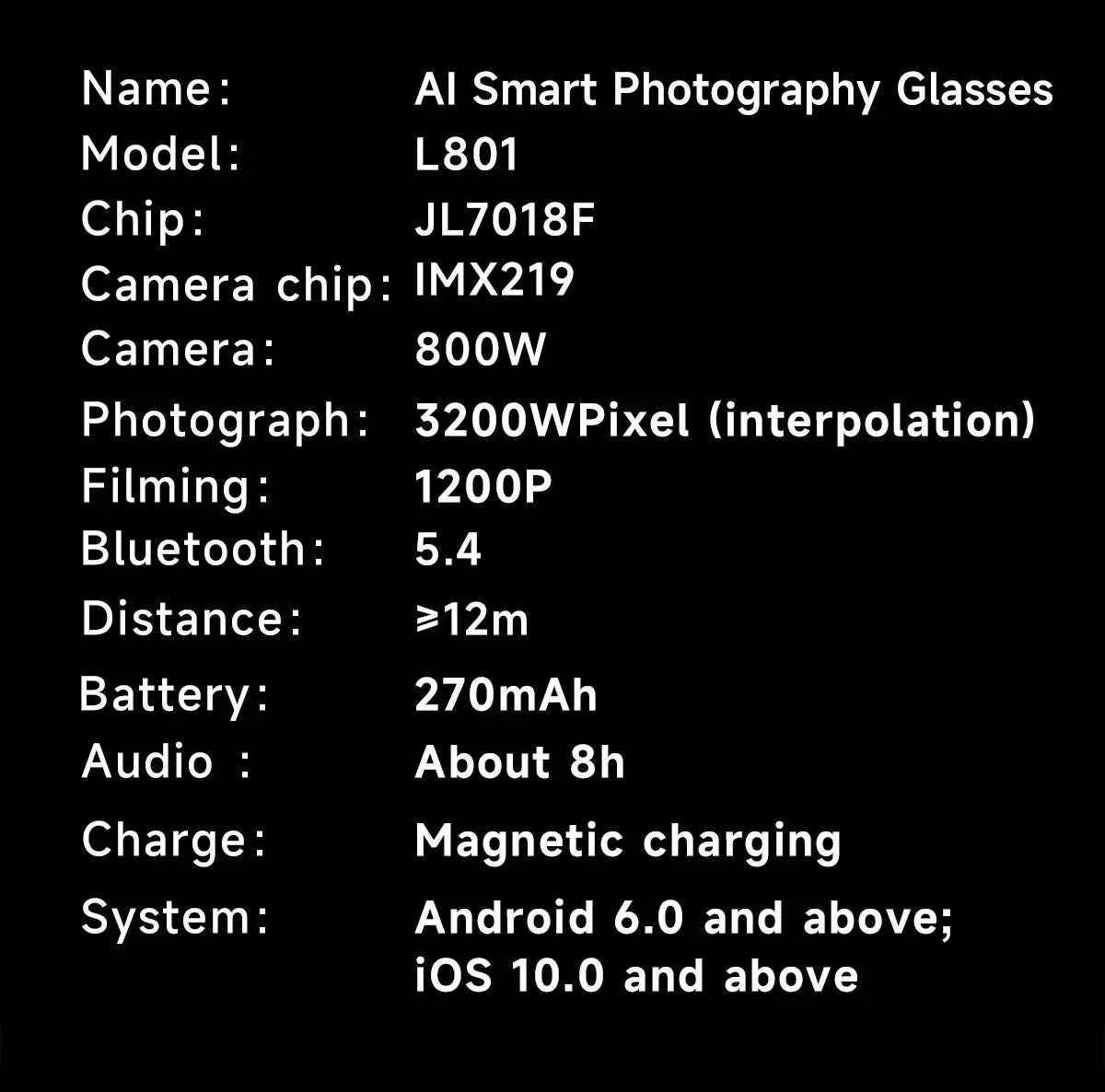 Lenovo 100MP Camera 8K HD Smart Glasses Chat GPT 260mAh Battery Bluetooth Call Voice Assistant Control Smart Glasses for Men