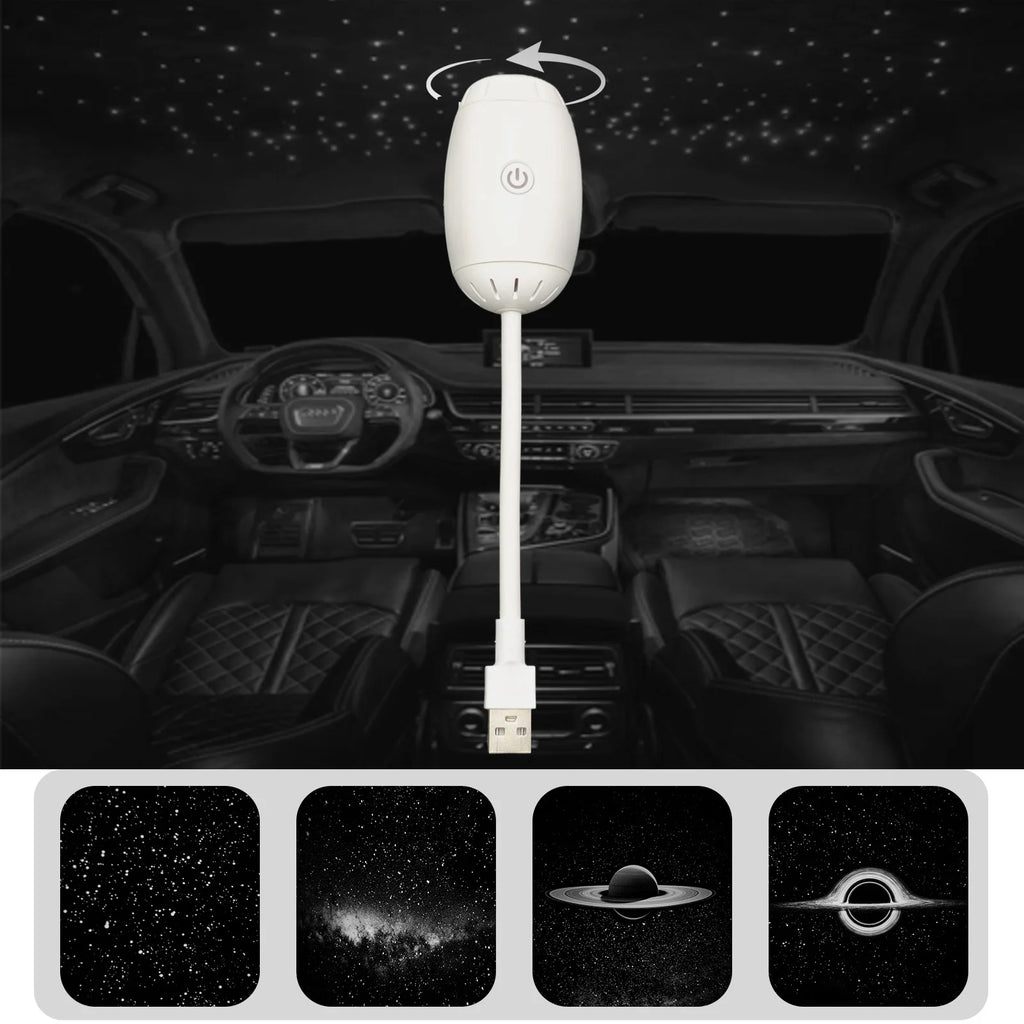 USB galaxy Projector Night Light Car Mood Light Cool Stuff For bedroom LED Starry Star Lamp Party Home Gaming Decor Saturn