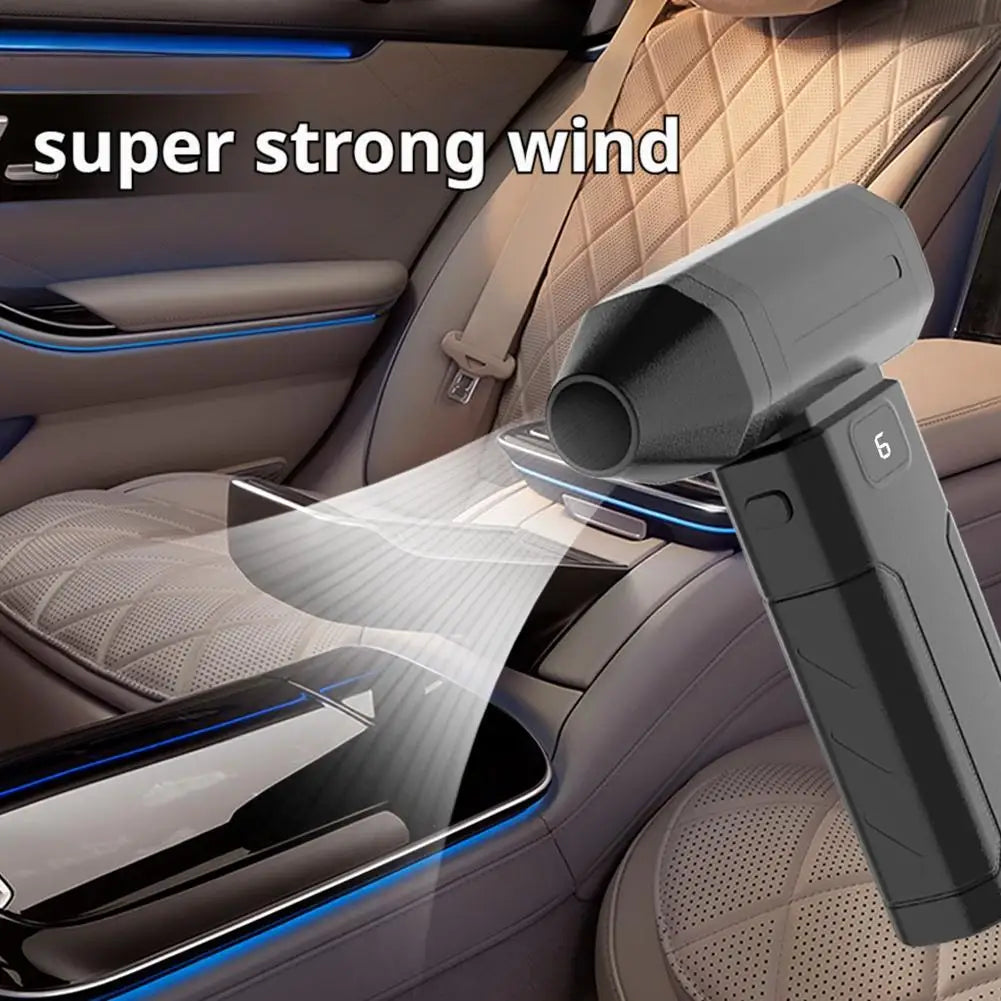 Powerful Violent Fan 150000RPM Mini Turbo Fan 5-Speed Handheld Portable Dust Blower Electric Dryer Screen Display for Car Comput