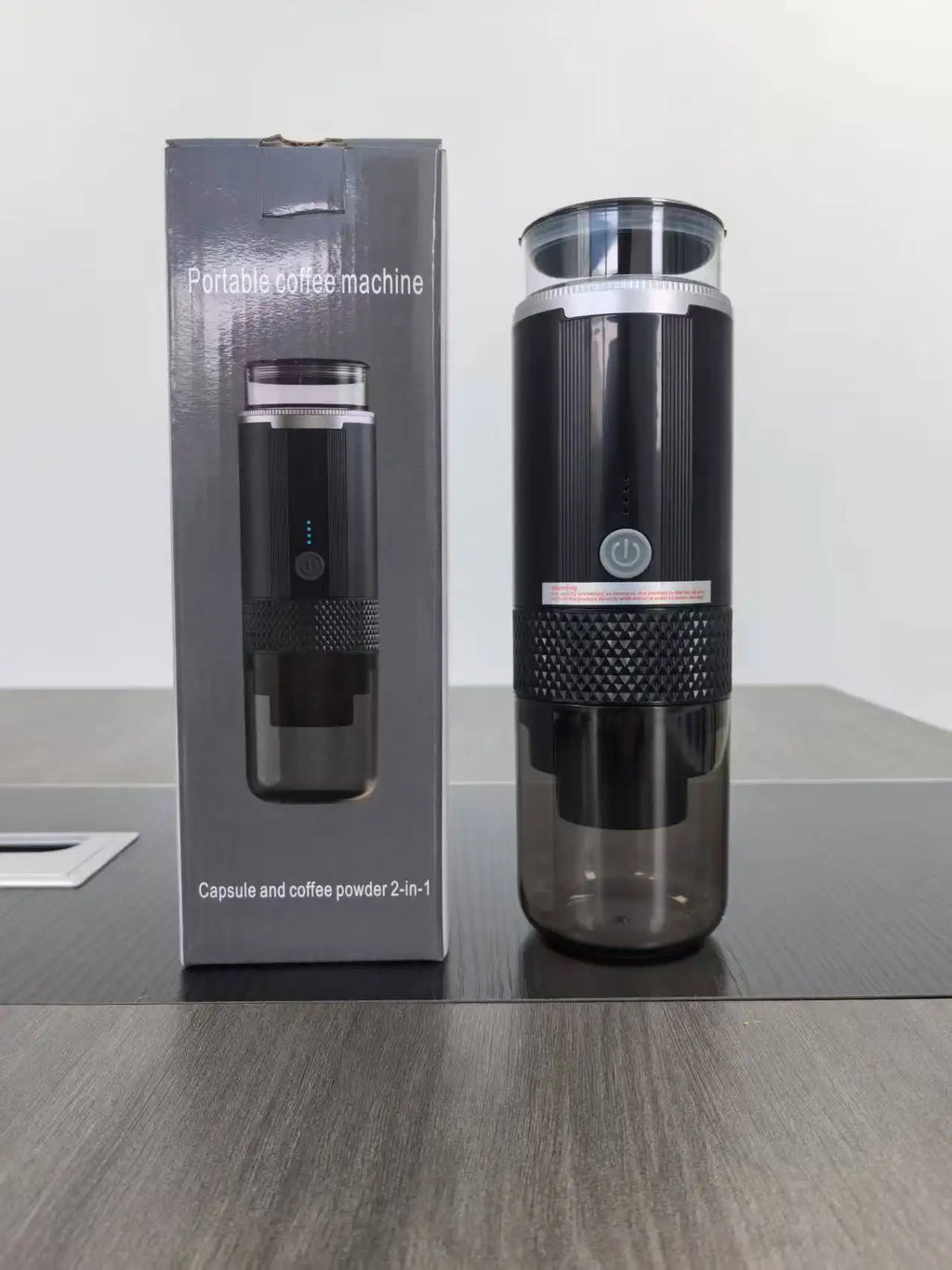 Portable Capsule Coffee Machine with 2-in-1 Design, One-Touch Dual Extraction, Compatible with Tea and Coffee Capsules, Essential for Car, Home, and Travel, Recommended for Office and Camping