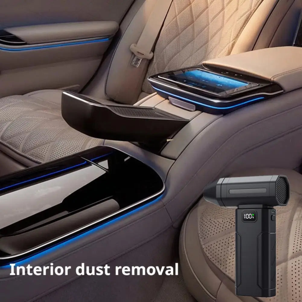 Powerful Violent Fan 150000RPM Mini Turbo Fan 5-Speed Handheld Portable Dust Blower Electric Dryer Screen Display for Car Comput