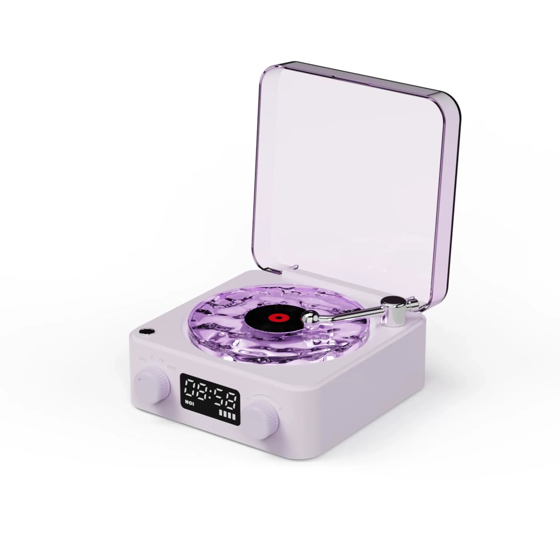 Retro Record Player Night Light with Bluetooth Speaker & White Noise Sleep Aid,RGB Mood Light for Relaxing Bedroom Nursery Decor