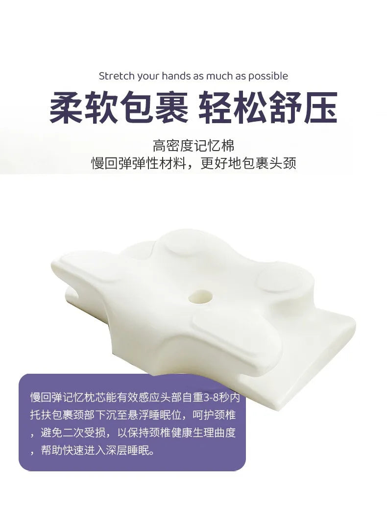 Butterfly Shape Memory Foam Pillow Ergonomic Design for Neck Pain Relief Back Side Sleepers Cervical Pillow Sleep Relaxation