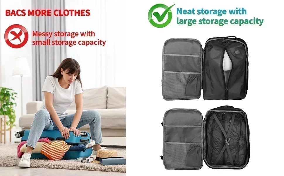17L Vacuum Compression Bag with Air Pump Reusable Travel Clothing Storage Bag Compression Luggage Bag