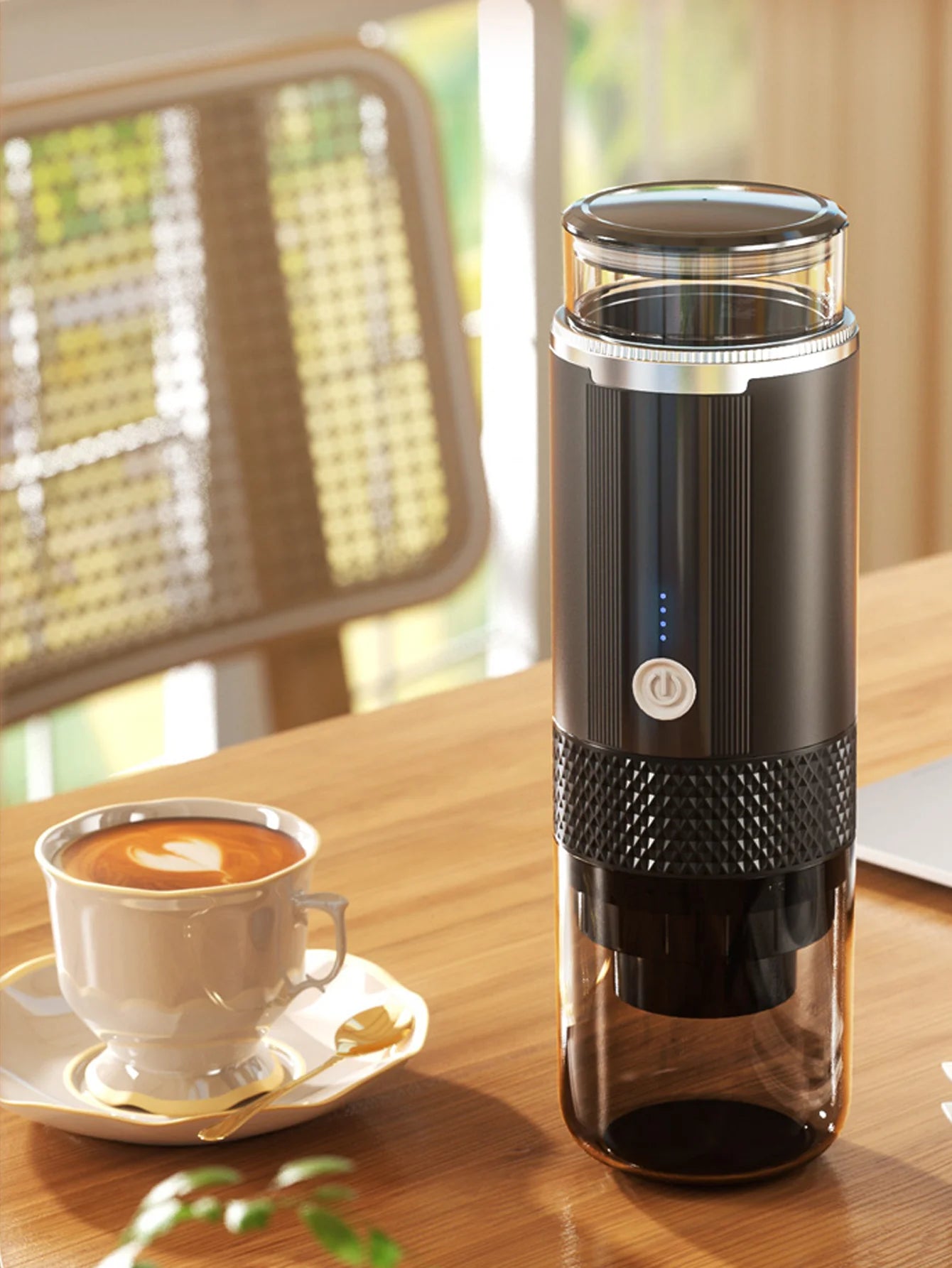 Portable Capsule Coffee Machine with 2-in-1 Design, One-Touch Dual Extraction, Compatible with Tea and Coffee Capsules, Essential for Car, Home, and Travel, Recommended for Office and Camping