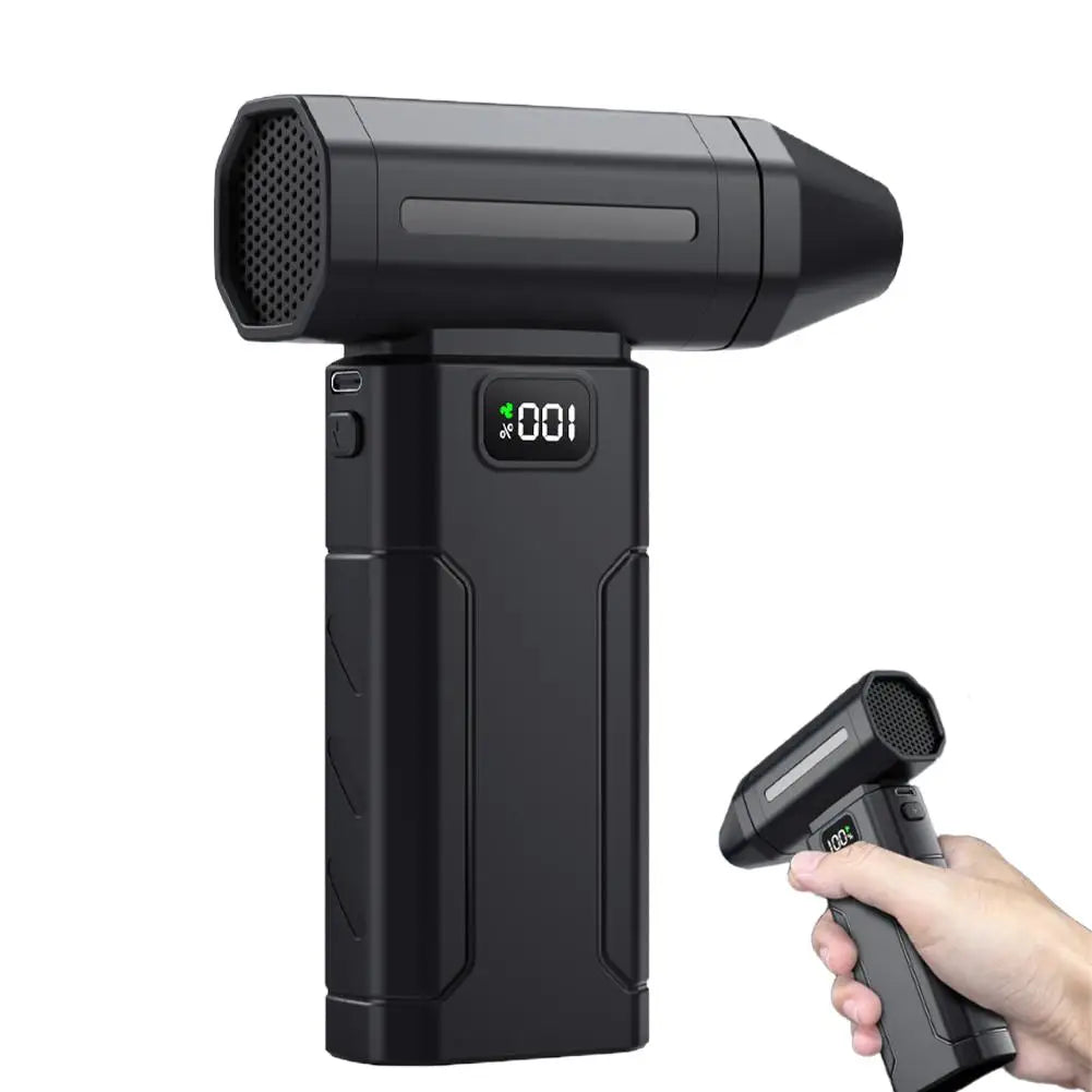 Powerful Violent Fan 150000RPM Mini Turbo Fan 5-Speed Handheld Portable Dust Blower Electric Dryer Screen Display for Car Comput