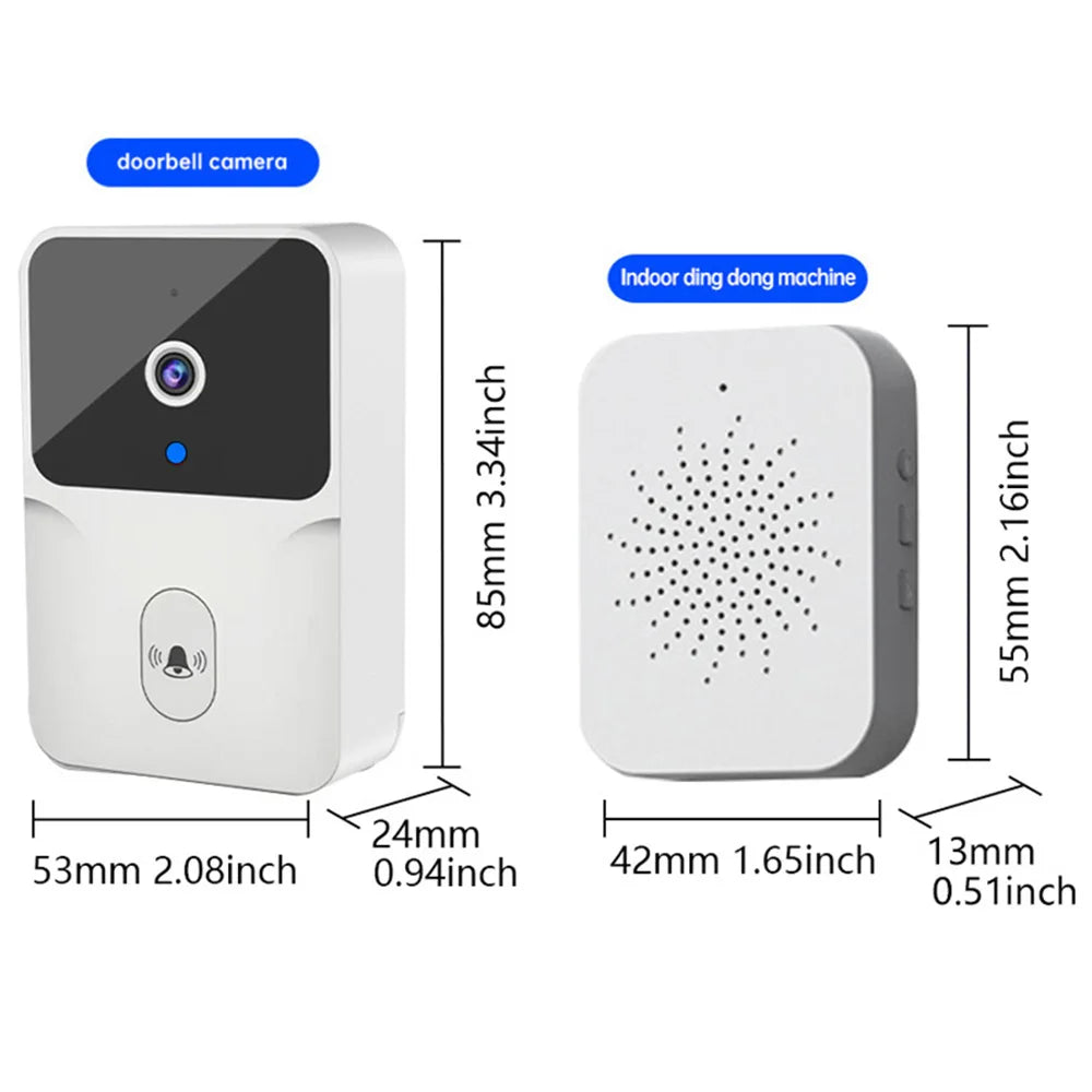HD Doorbell Outdoor Door Bell Wireless WiFi Camera Security Night Vision Video Intercom Voice Change For Home Monitor Door Phone