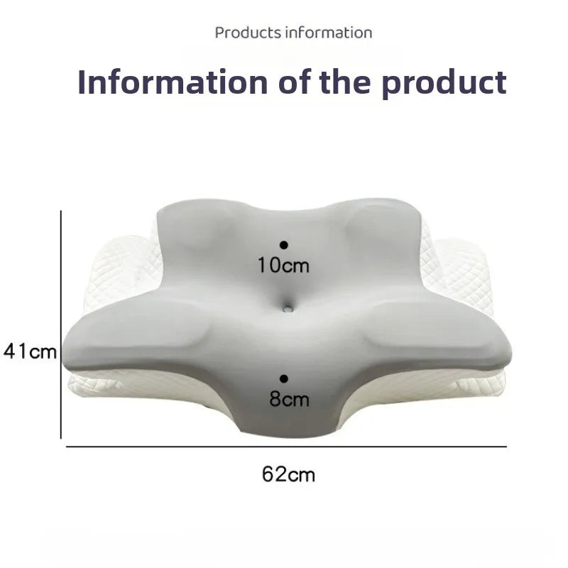 Butterfly Shape Memory Foam Pillow Ergonomic Design for Neck Pain Relief Back Side Sleepers Cervical Pillow Sleep Relaxation
