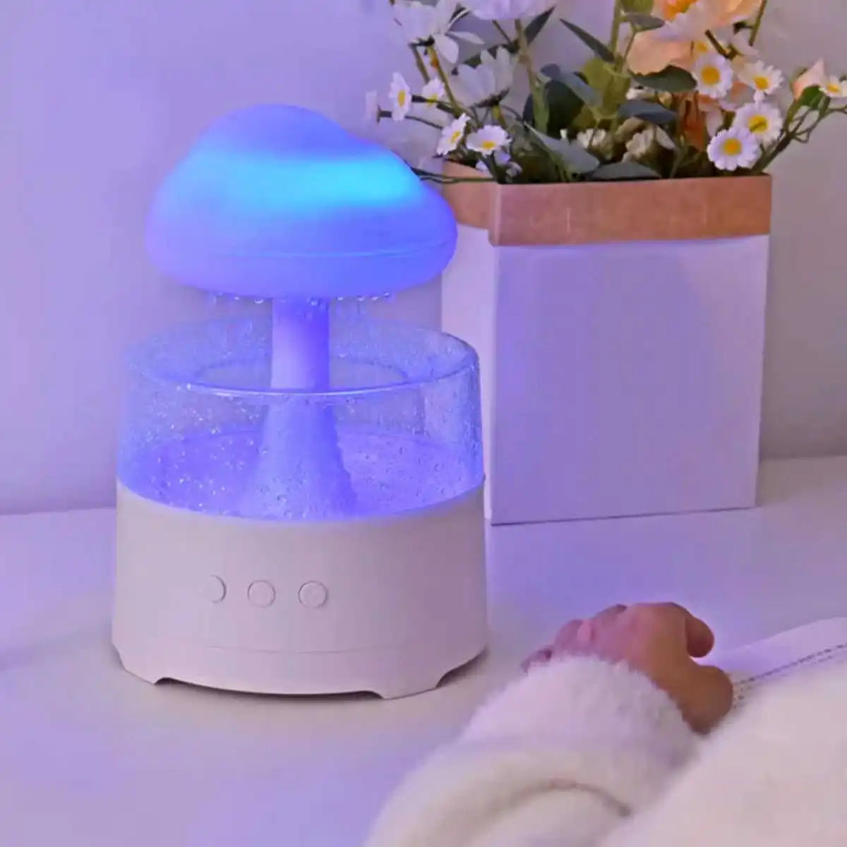 300ml USB Electric Aroma Diffuser Cloud-Shaped Colorful Ambient Light 3-Level Gradient Color Lighting Home Room Humidifier