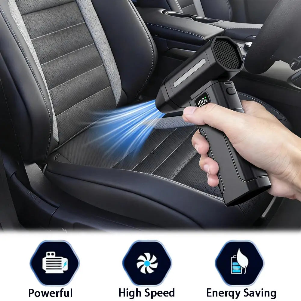 Powerful Violent Fan 150000RPM Mini Turbo Fan 5-Speed Handheld Portable Dust Blower Electric Dryer Screen Display for Car Comput
