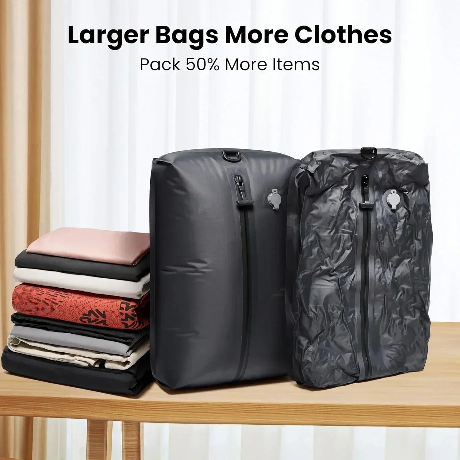 17L Vacuum Compression Bag with Air Pump Reusable Travel Clothing Storage Bag Compression Luggage Bag