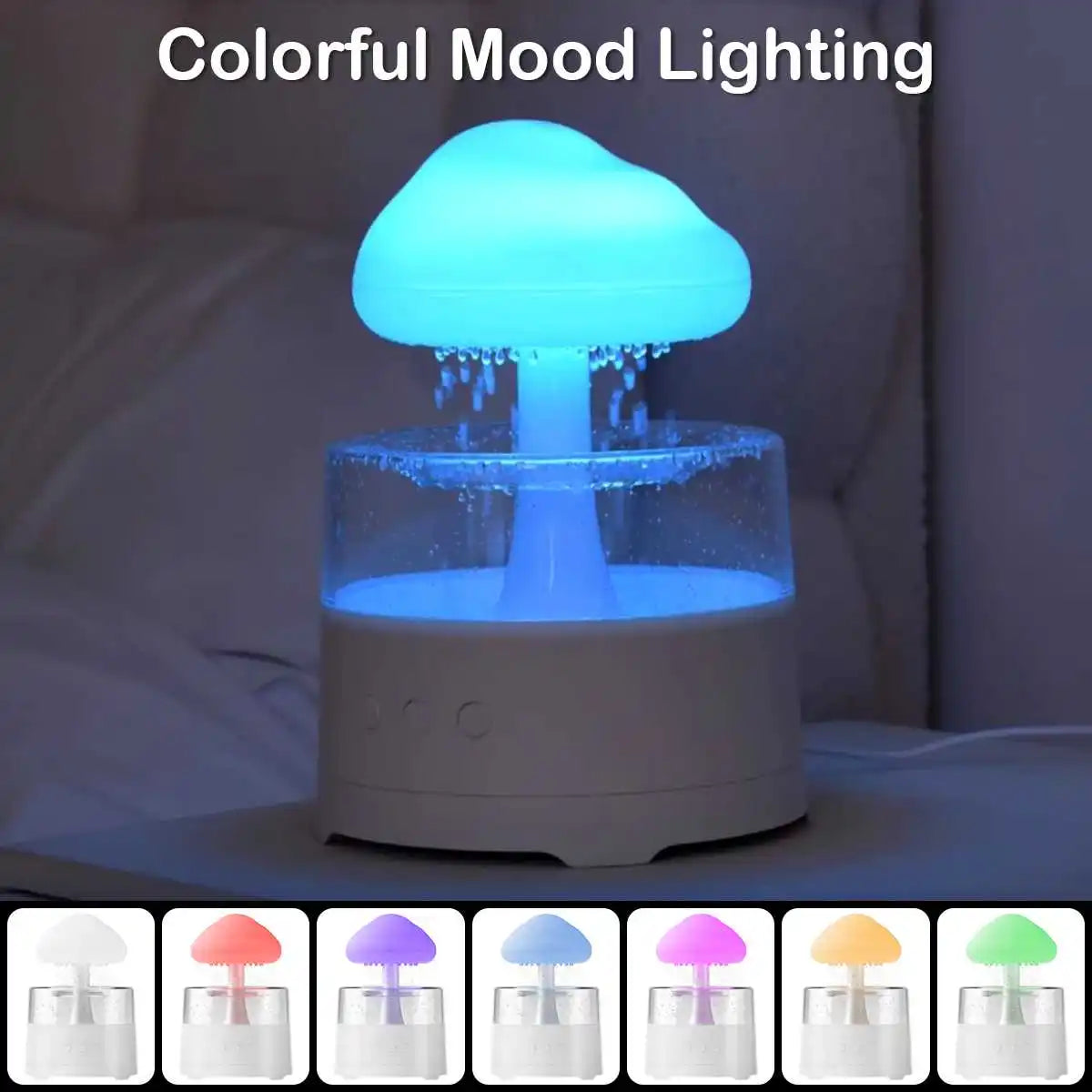 300ml USB Electric Aroma Diffuser Cloud-Shaped Colorful Ambient Light 3-Level Gradient Color Lighting Home Room Humidifier