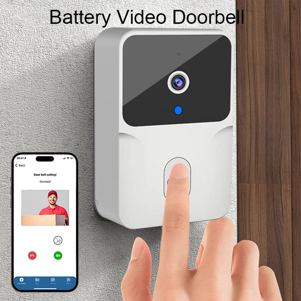 HD Doorbell Outdoor Door Bell Wireless WiFi Camera Security Night Vision Video Intercom Voice Change For Home Monitor Door Phone