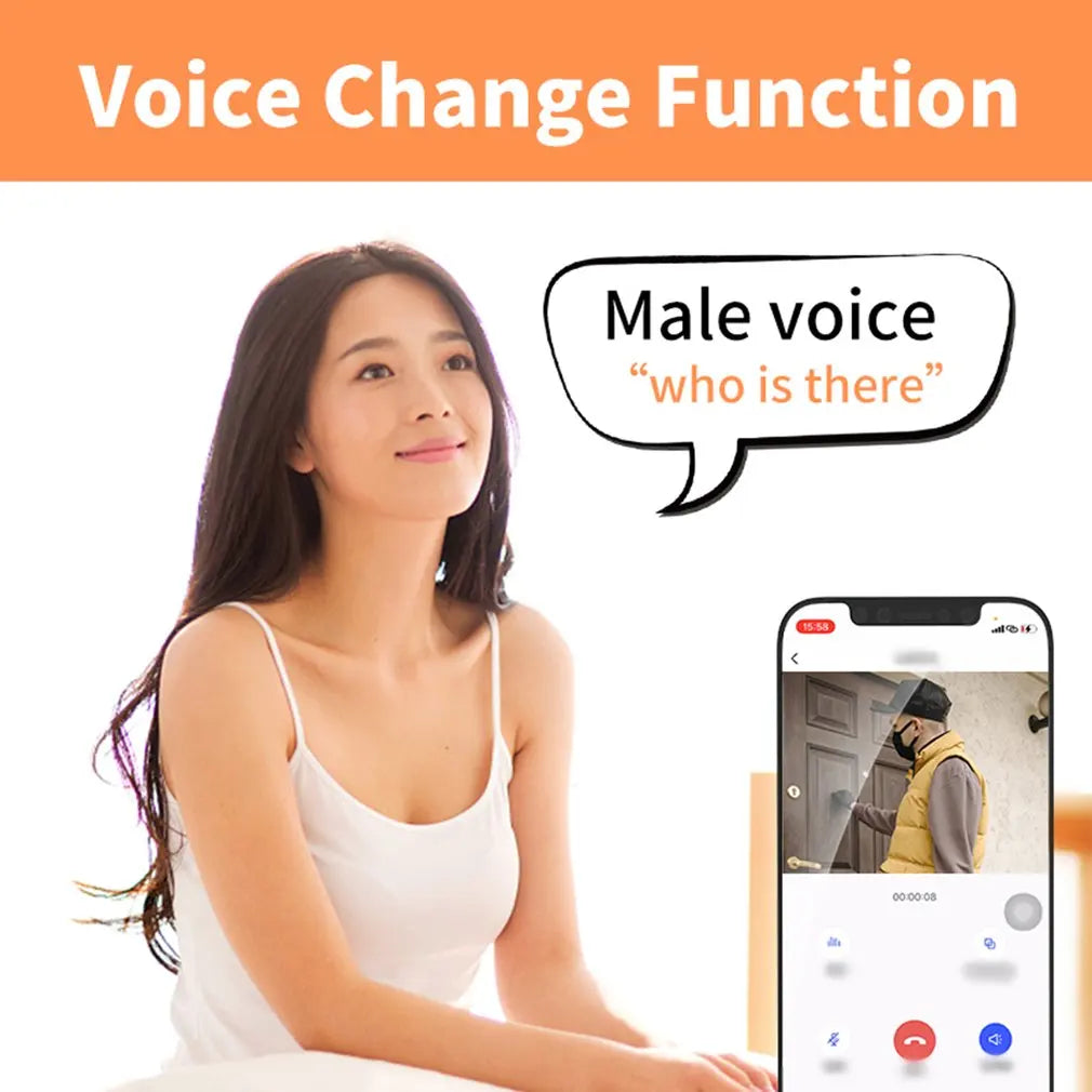 HD Doorbell Outdoor Door Bell Wireless WiFi Camera Security Night Vision Video Intercom Voice Change For Home Monitor Door Phone