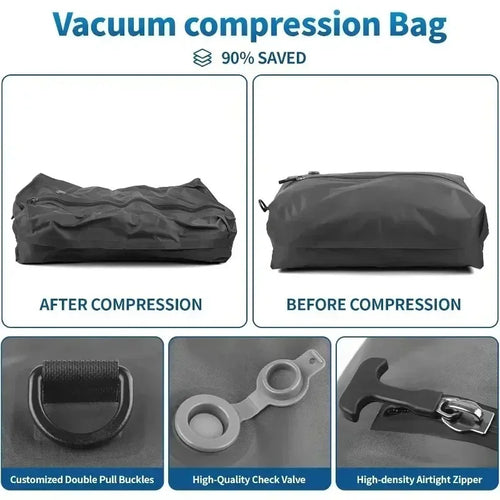 17L Vacuum Compression Bag with Air Pump Reusable Travel Clothing Storage Bag Compression Luggage Bag