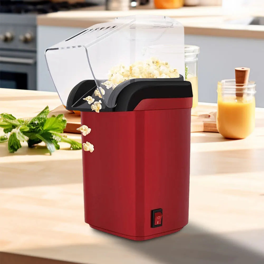 HOMEFISH Mini Electric Popcorn Machine Fully Automatic High Popping Rate Air Popper for Home Kitchen