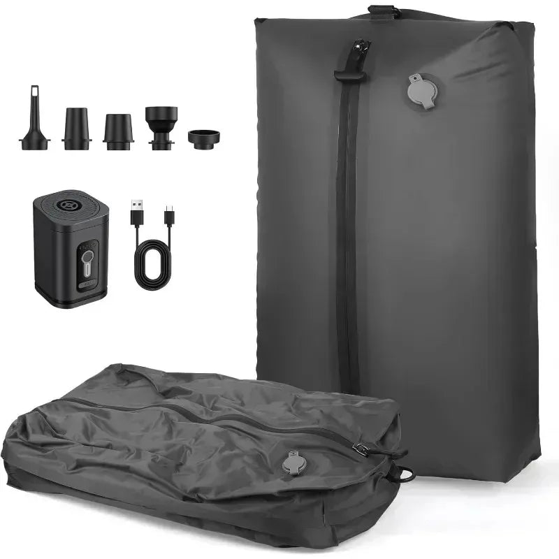 17L Vacuum Compression Bag with Air Pump Reusable Travel Clothing Storage Bag Compression Luggage Bag