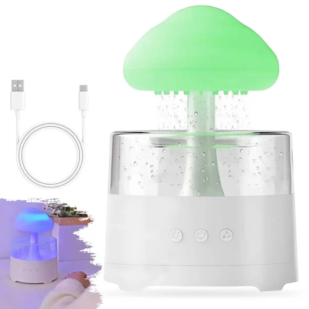 300ml USB Electric Aroma Diffuser Cloud-Shaped Colorful Ambient Light 3-Level Gradient Color Lighting Home Room Humidifier