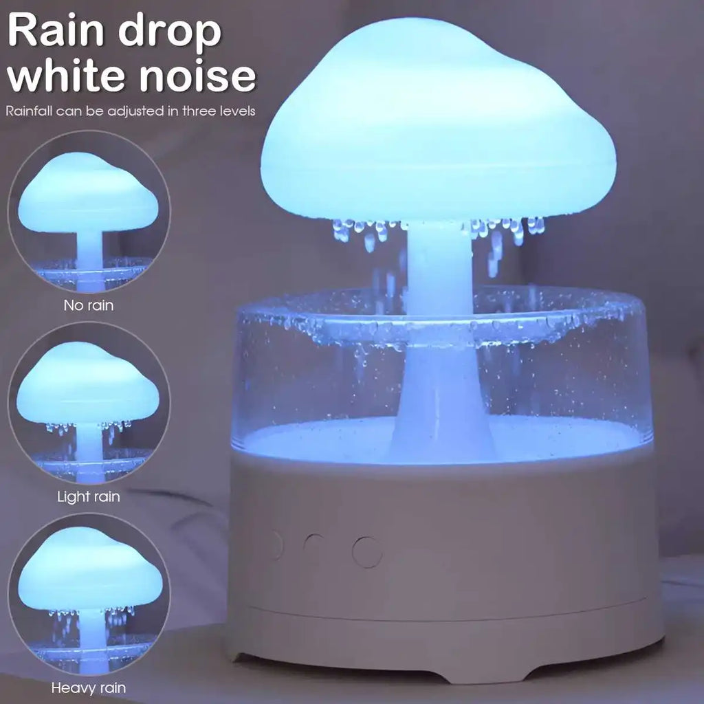 300ml USB Electric Aroma Diffuser Cloud-Shaped Colorful Ambient Light 3-Level Gradient Color Lighting Home Room Humidifier