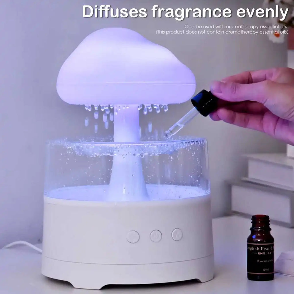 300ml USB Electric Aroma Diffuser Cloud-Shaped Colorful Ambient Light 3-Level Gradient Color Lighting Home Room Humidifier
