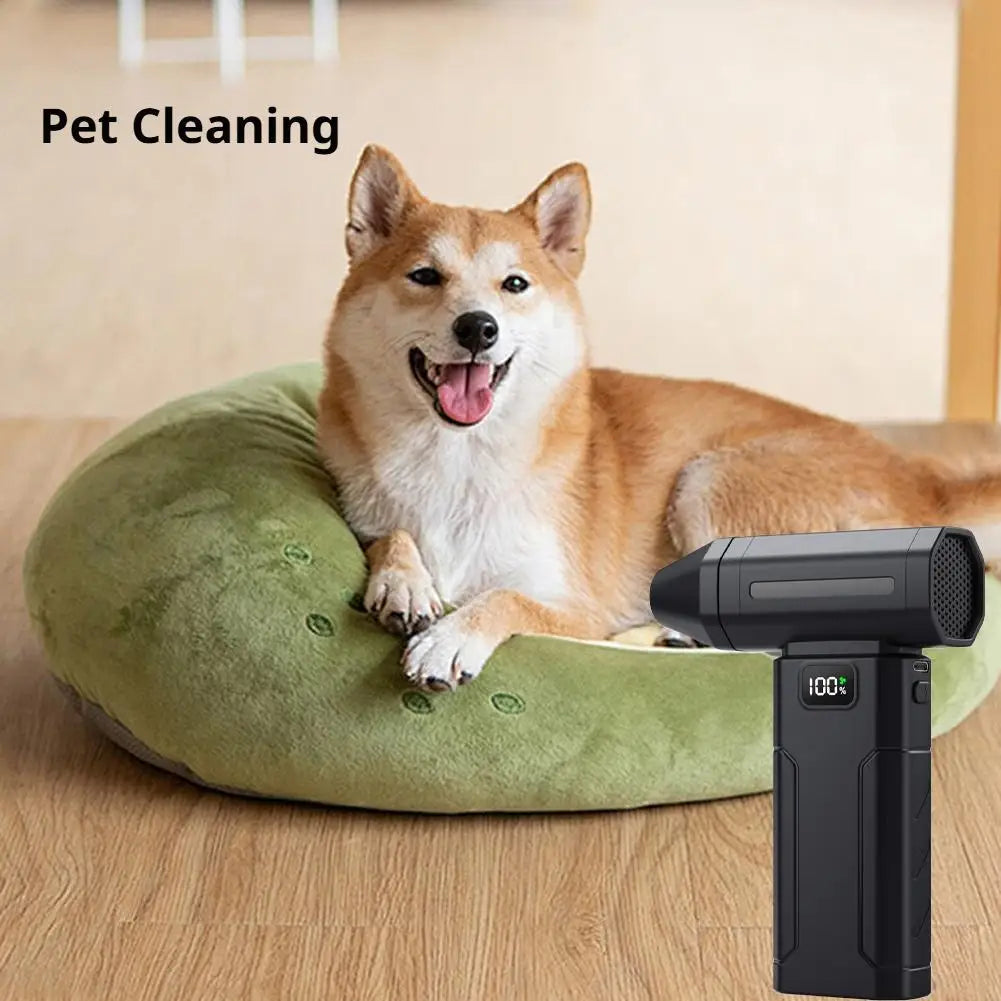 Powerful Violent Fan 150000RPM Mini Turbo Fan 5-Speed Handheld Portable Dust Blower Electric Dryer Screen Display for Car Comput