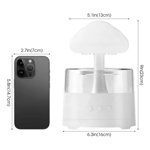 300ml USB Electric Aroma Diffuser Cloud-Shaped Colorful Ambient Light 3-Level Gradient Color Lighting Home Room Humidifier