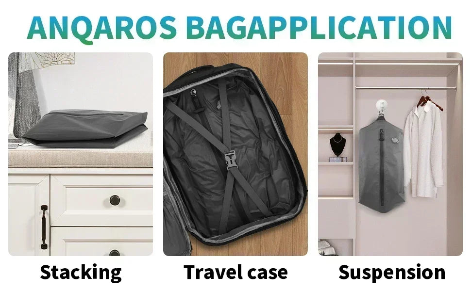 17L Vacuum Compression Bag with Air Pump Reusable Travel Clothing Storage Bag Compression Luggage Bag