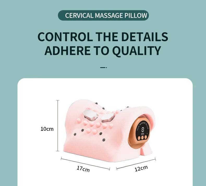 Electric Heated EMS Pulse Cervical Traction Pillow with Six Levels of Heat Neck Massager and Shoulder Stretcher Massage Products
