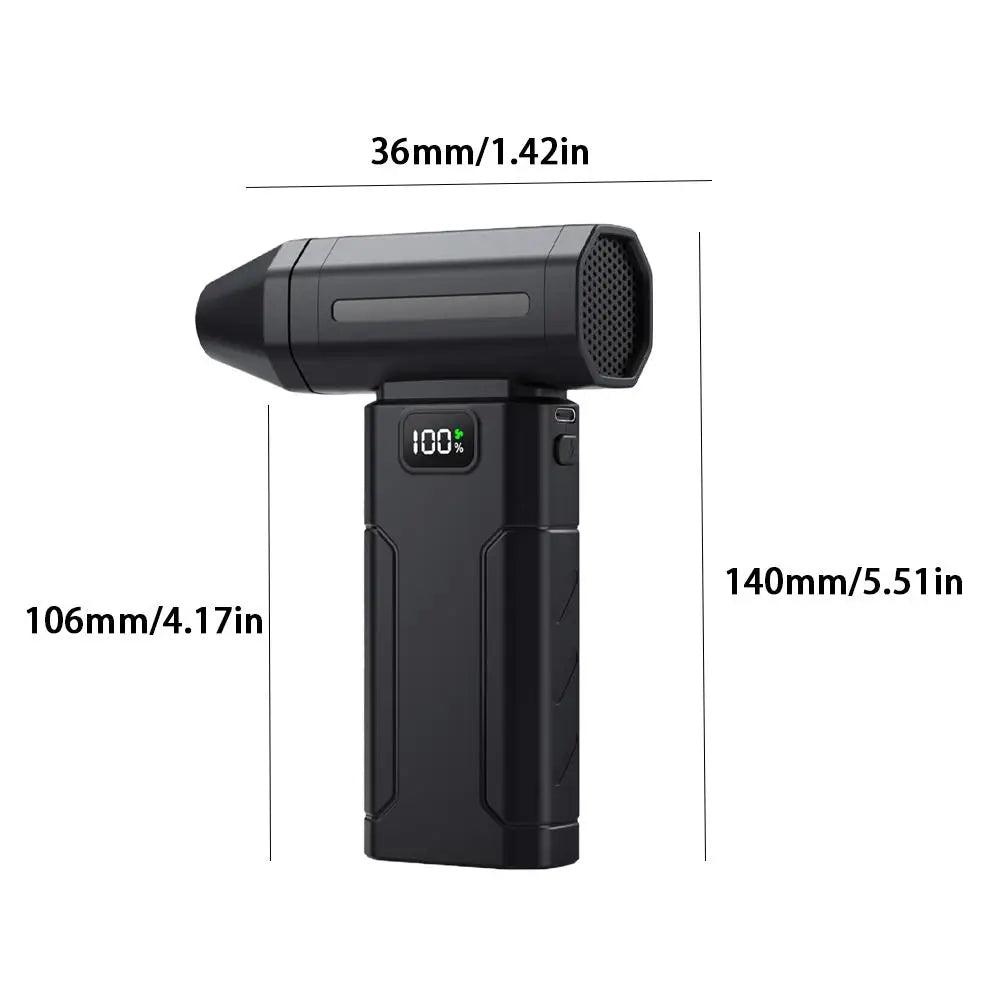 Powerful Violent Fan 150000RPM Mini Turbo Fan 5-Speed Handheld Portable Dust Blower Electric Dryer Screen Display for Car Comput