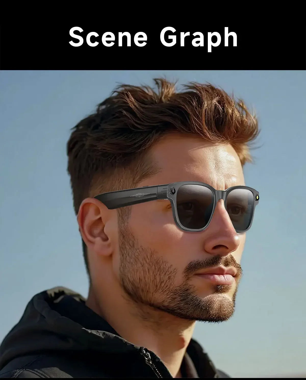 Lenovo 100MP Camera 8K HD Smart Glasses Chat GPT 260mAh Battery Bluetooth Call Voice Assistant Control Smart Glasses for Men