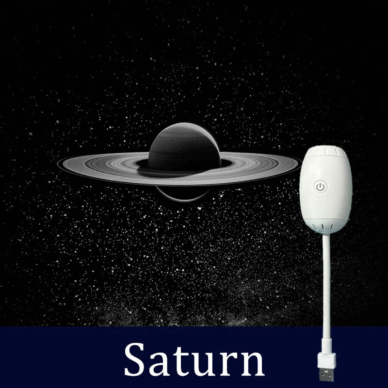 USB galaxy Projector Night Light Car Mood Light Cool Stuff For bedroom LED Starry Star Lamp Party Home Gaming Decor Saturn