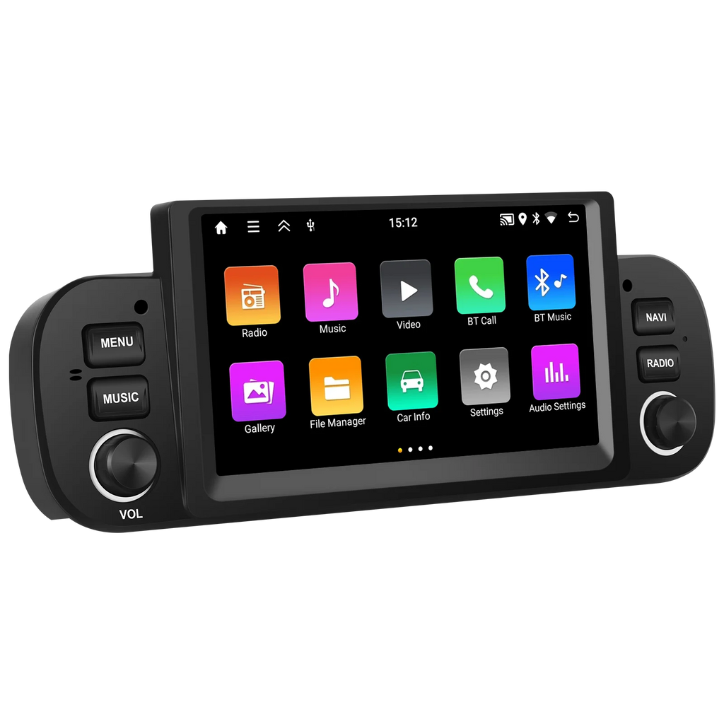 Podofo 6.2'' CarPlay Android Auto Car Stereo Radio 2+64G Multimedia Player With FM GPS Bluetooth WIFI For FIAT PANDA 2013-2020