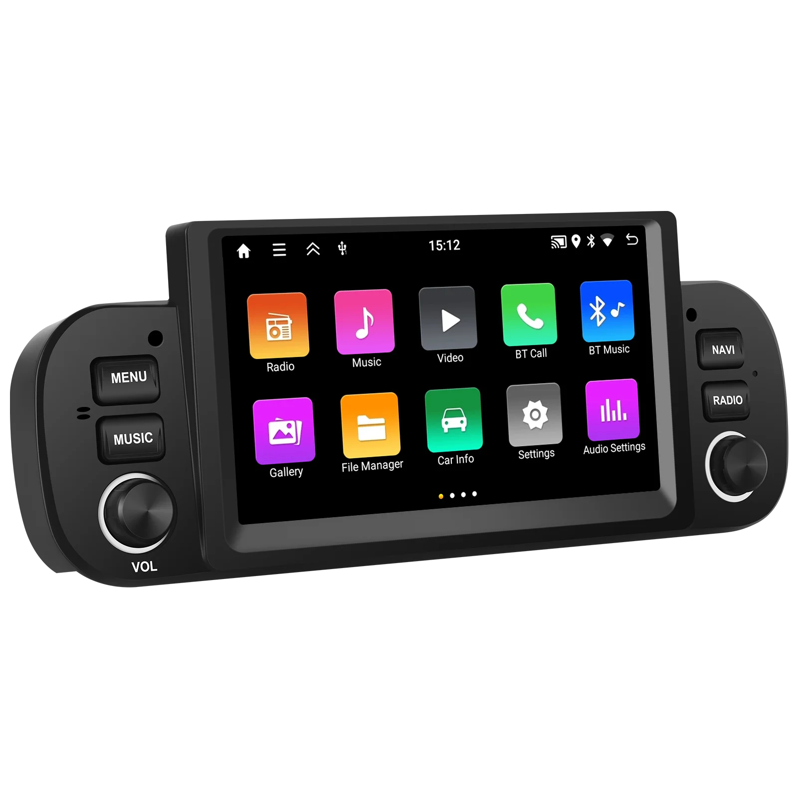 Podofo 6.2'' CarPlay Android Auto Car Stereo Radio 2+64G Multimedia Player With FM GPS Bluetooth WIFI For FIAT PANDA 2013-2020