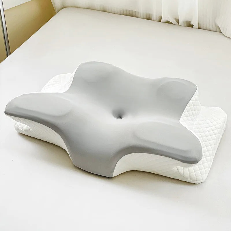 Butterfly Shape Memory Foam Pillow Ergonomic Design for Neck Pain Relief Back Side Sleepers Cervical Pillow Sleep Relaxation