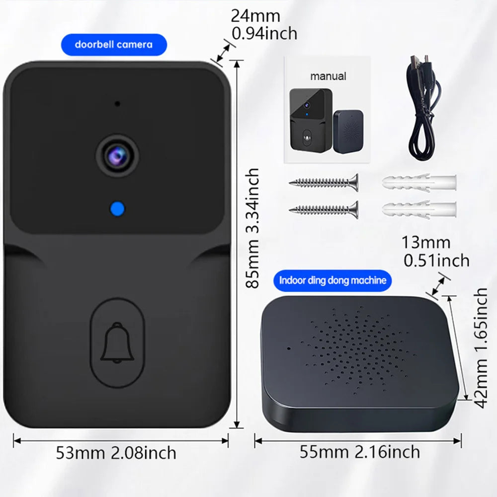 HD Doorbell Outdoor Door Bell Wireless WiFi Camera Security Night Vision Video Intercom Voice Change For Home Monitor Door Phone