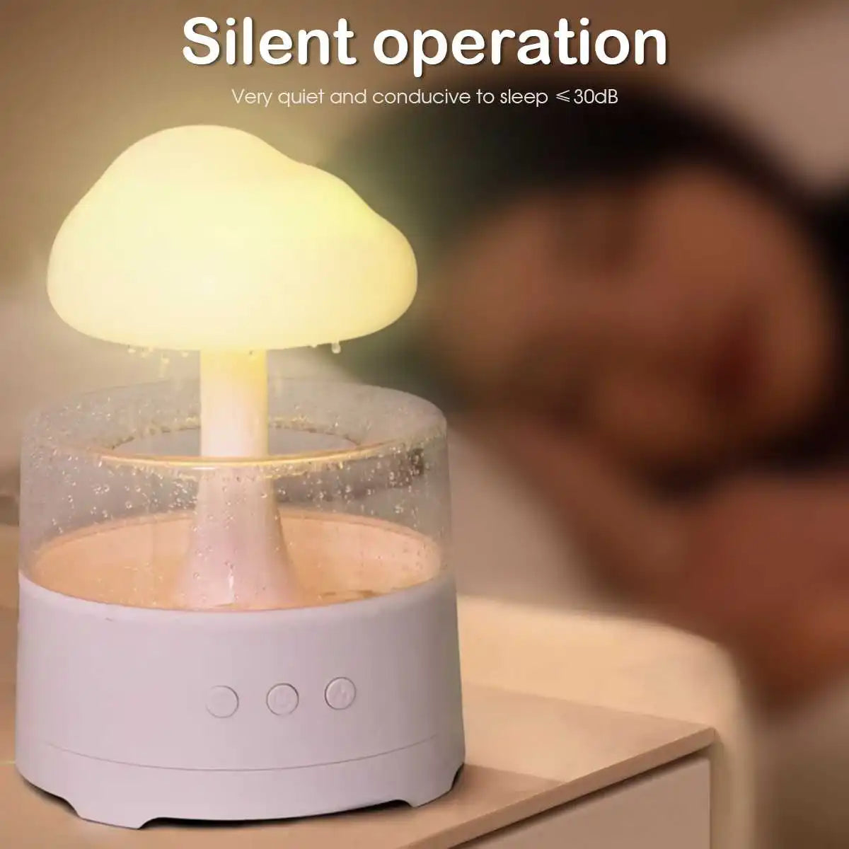 300ml USB Electric Aroma Diffuser Cloud-Shaped Colorful Ambient Light 3-Level Gradient Color Lighting Home Room Humidifier