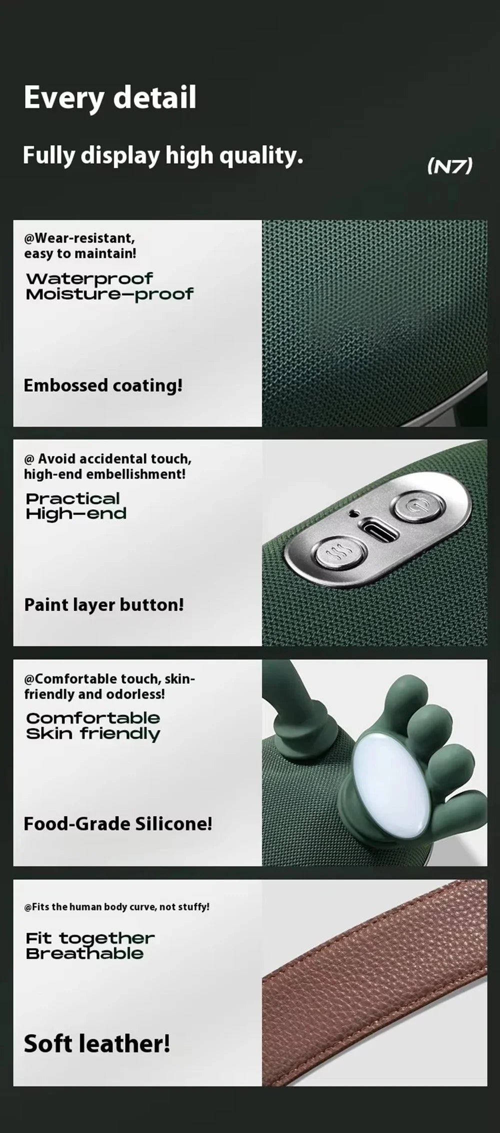 New shoulder and neck massager, neck massager, fully automatic charging finger press hand massager (without heating)